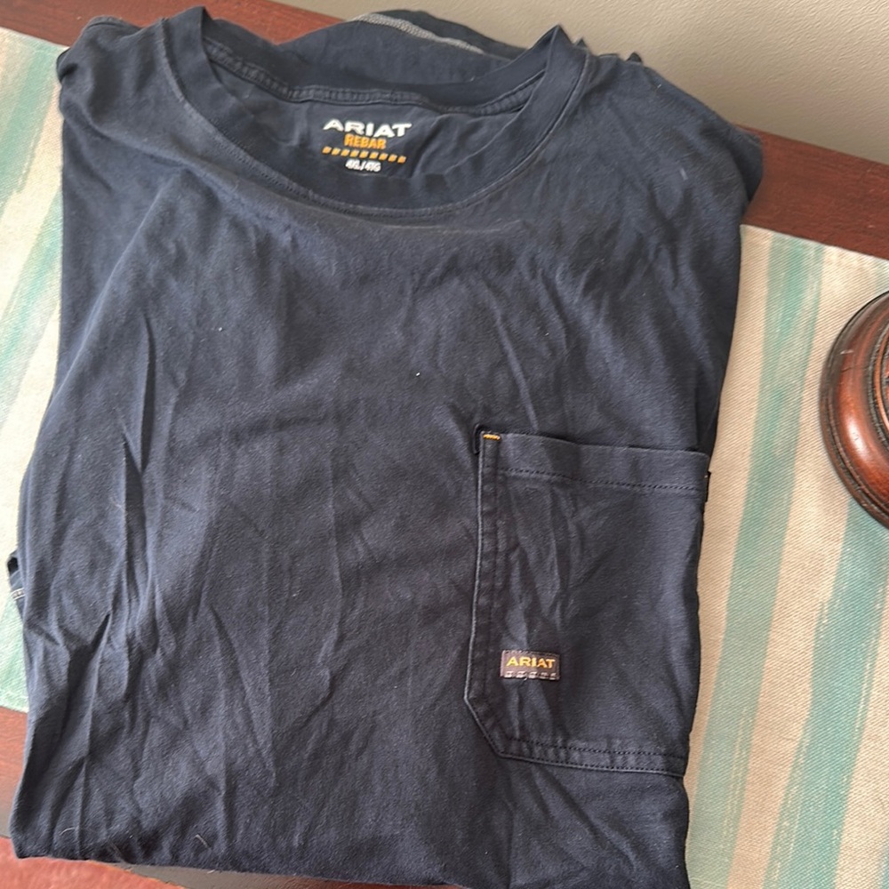 Ariat Blue Short Sleeve Tee Classic Cotton Crew
